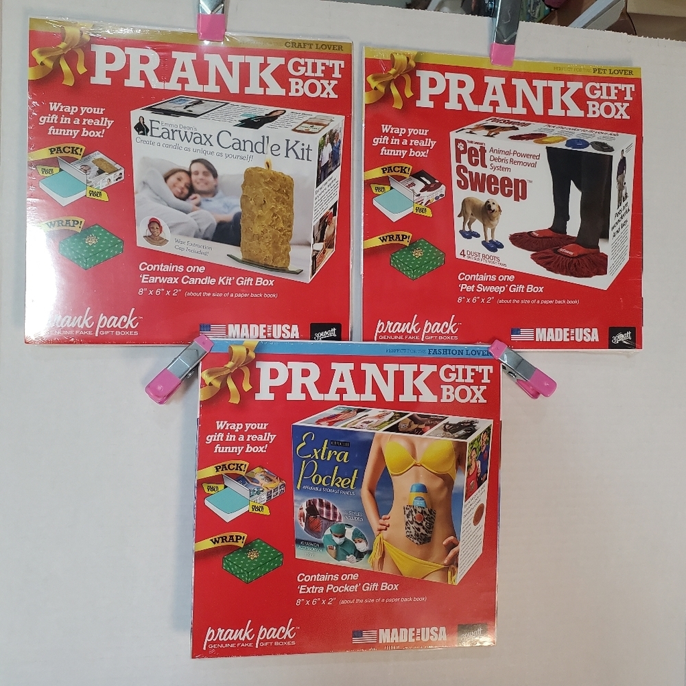 Prank Gift Box Lot of 3 Hilarious NIP Fast Ship